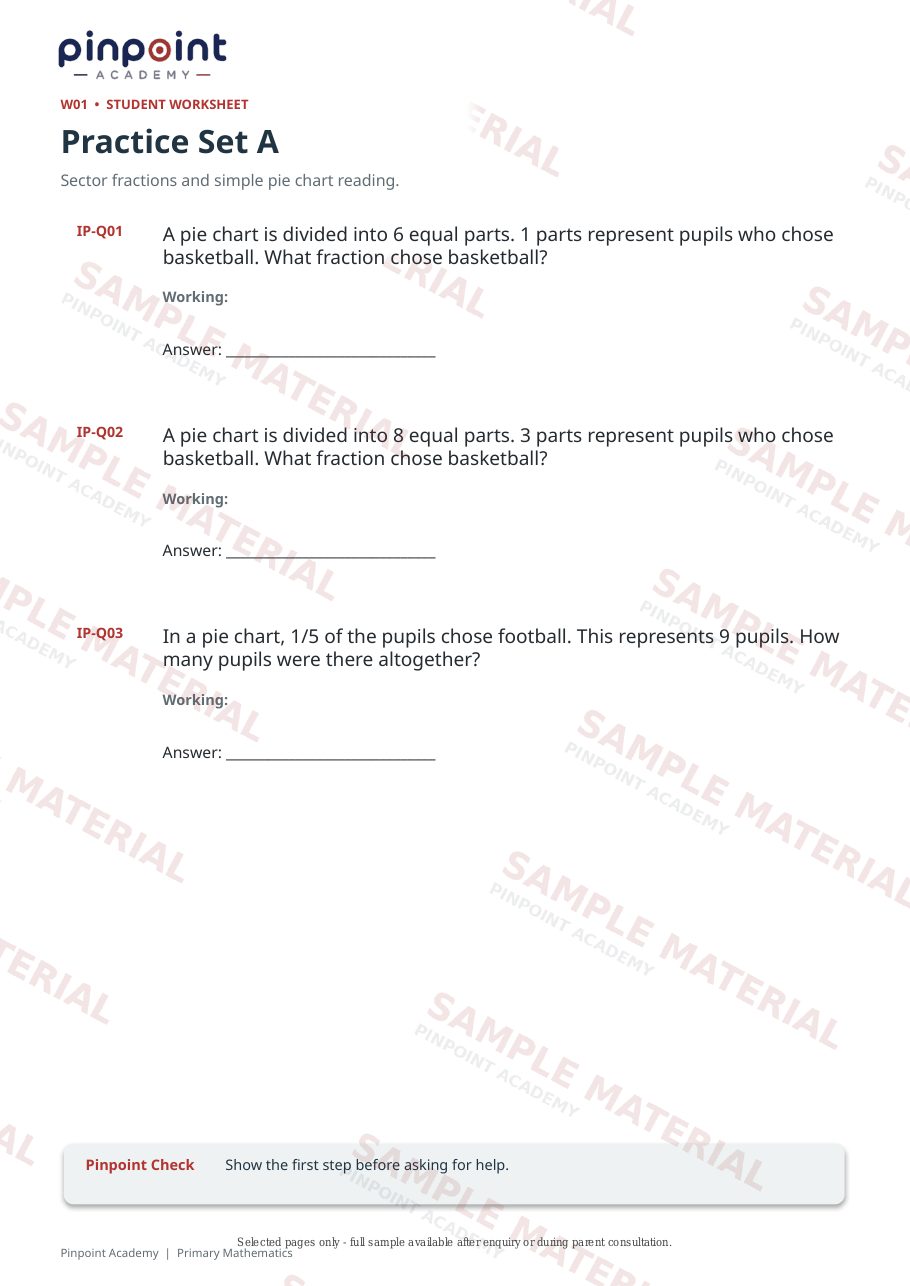 Pinpoint Academy sample Learning Dossier — Practice & evidence page